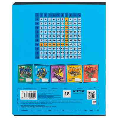 Тетрадь Kite Ninja Turtles, 18 листов, клетка (NT24-236) Винница