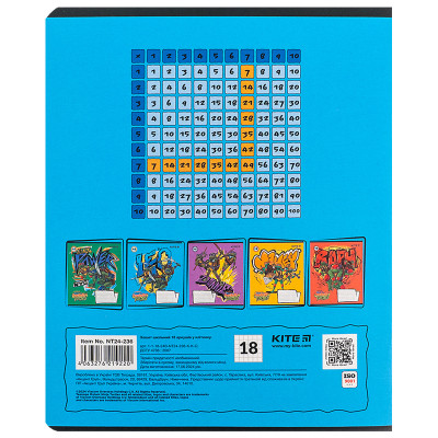 Зошит Kite Ninja Turtles, 18 аркушів, клітинка (NT24-236) Вінниця - фото 2
