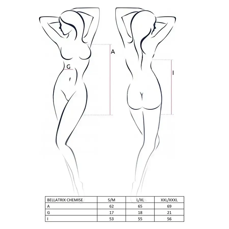 Сорочка сукня під латекс зі шнурівкою Passion BELLATRIX CHEMISE S/M, black, трусики Львів - фото 3