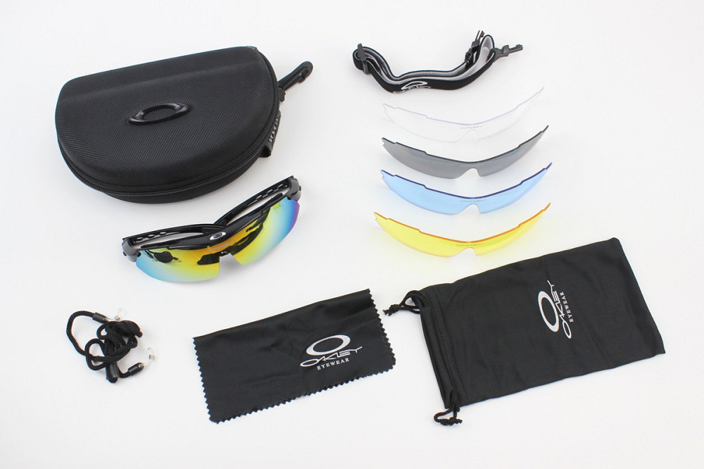 Окуляри з набором для догляду, змінні лінзи 5шт, в твердому чохлі, чорні НЕ оригінал Київ - фото 1