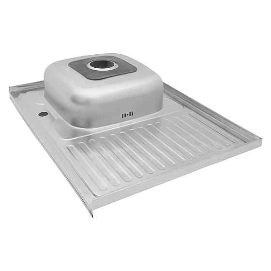 Кухонная мойка накладная с нержавеющей стали Kroner KRP Polierte - 60х80L (0.6 мм) Киев