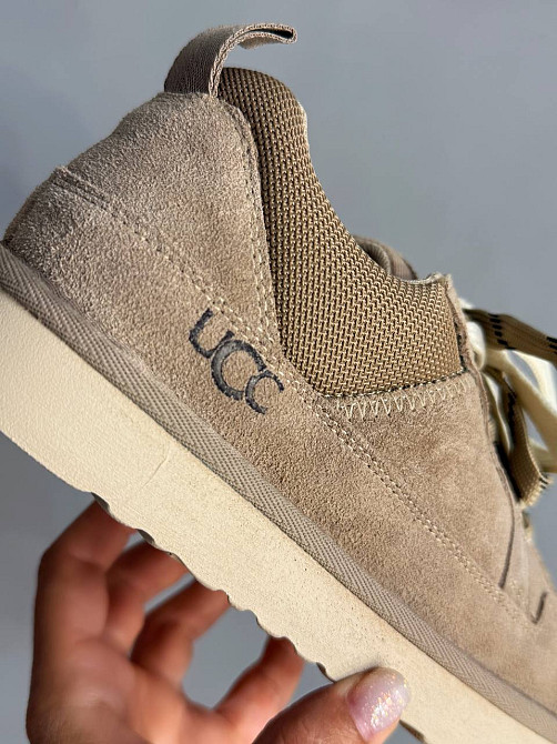 Кроссовки женские Hengji 1517-18 замшевые с двойной шнуровкой угги бежевые, 39, 25 см Киев - изображение 14