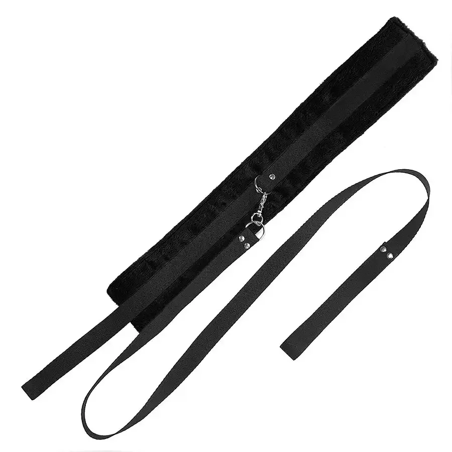 Набір нашийник з повідцем та маска Art of Sex - Soft Touch Light, Чорний Львів - фото 9