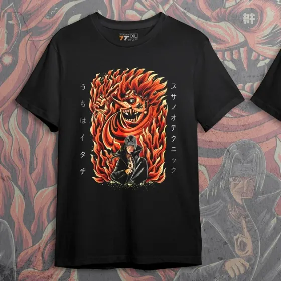 Футболка для подростка мальчика с принтом Наруто Сусаноо Ітачі Учіха Размер 160 Anime10025 Днепр