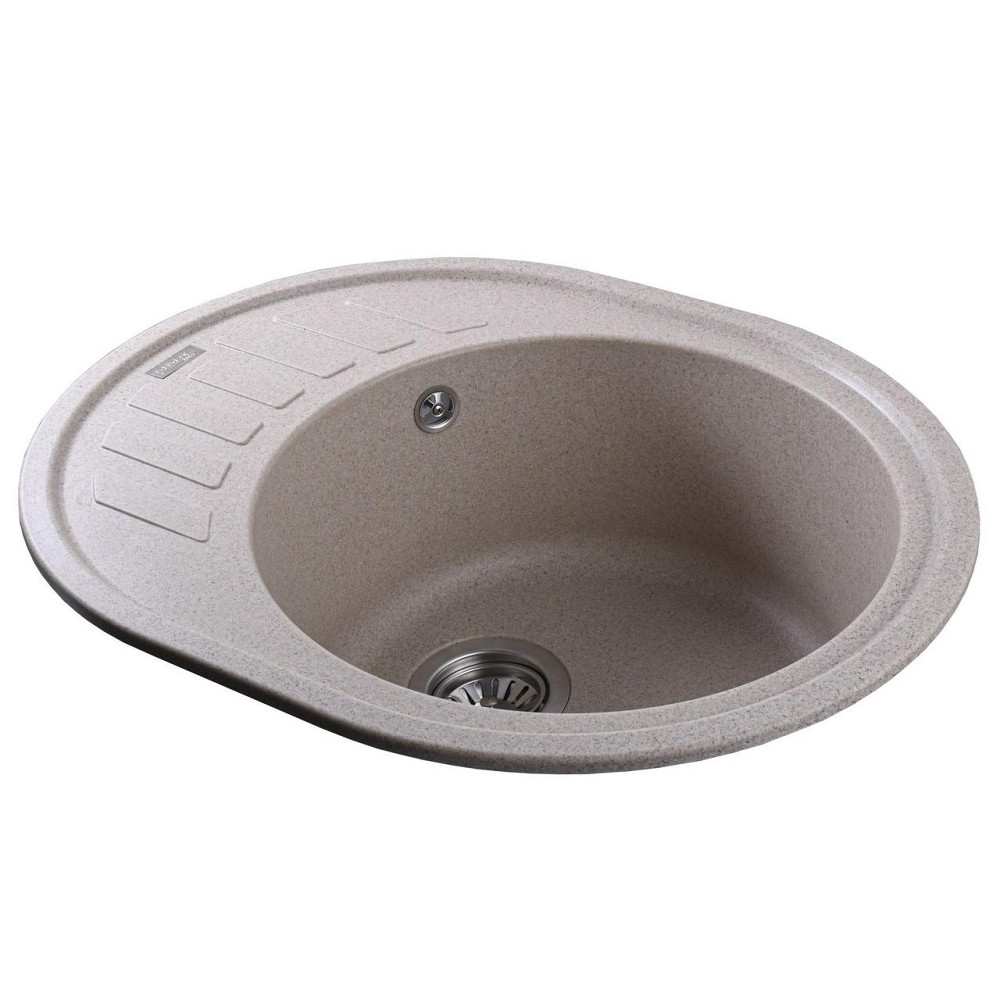 Гранітна мийка Globus Lux ARNO піщаний 620х500 мм-А0004 Київ - фото 3