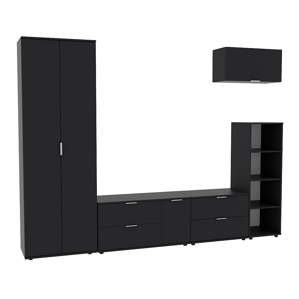 Стенка в гостиную Ketrin-3, Антрацит, 2820х425х2100 Львов - изображение 1