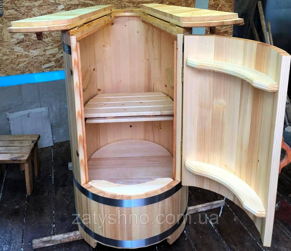 Фитобочка  деревянная круглая натуральная ( 90 см) Киев - изображение 5