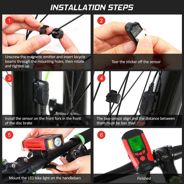 Фонарь с велокреплением и встроенным аккумулятором AS0808-XPG+2LED(yellow)+2COB(red) TW-75 Львов - изображение 4