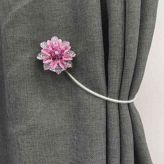 Магніти для штор та гардин "Flowers" набір 2 шт Рожевий (81-195) Київ