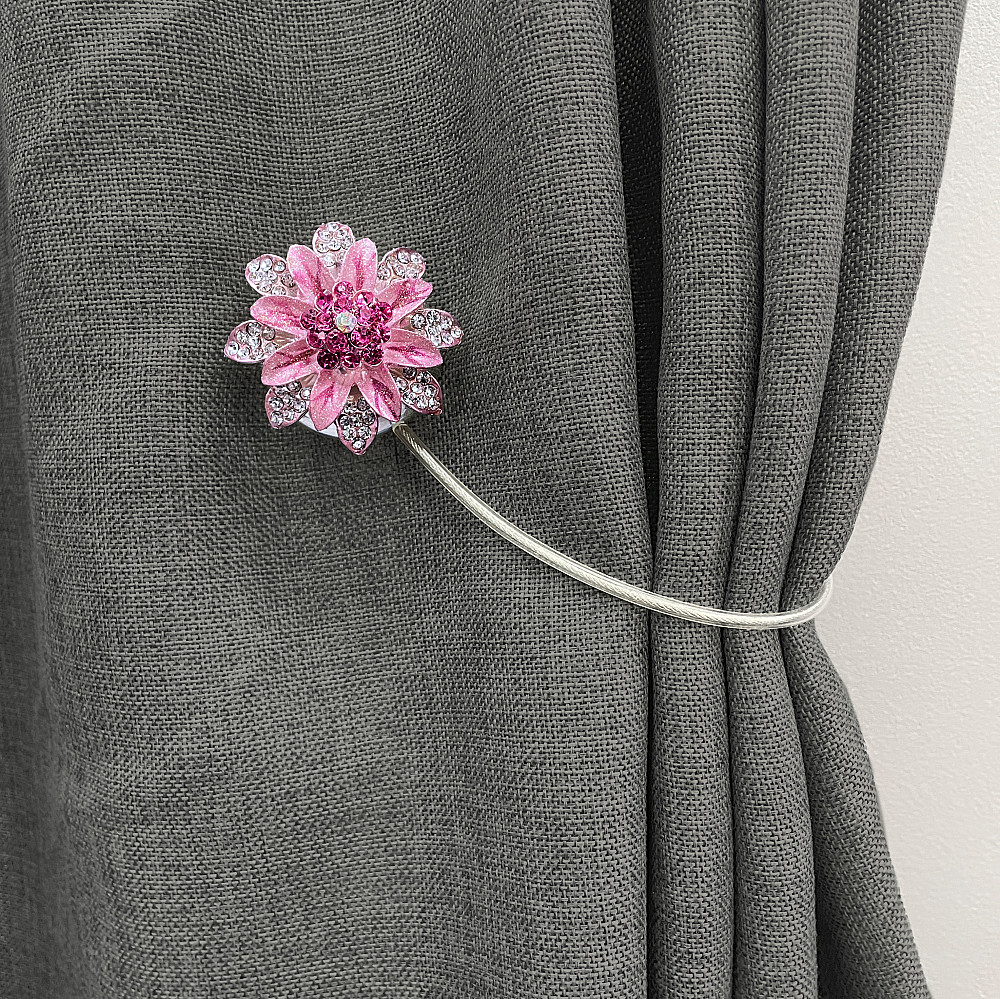 Магніти для штор та гардин "Flowers" набір 2 шт Рожевий (81-195) Київ - фото 4