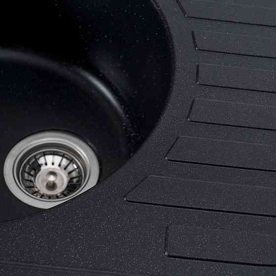 VALESO Гранітна мийка для кухні VALESO LIRA 7750 матова Чорний металік Киев