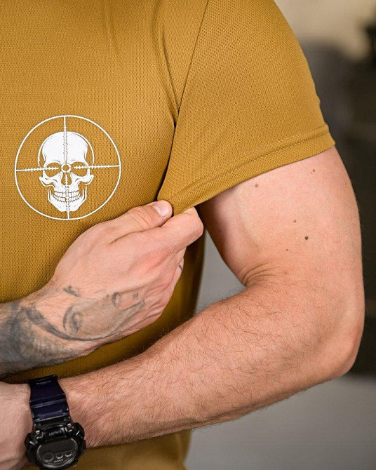Тактическая потоотводящая футболка One Shot coyot ПП4656 Одесса - изображение 10