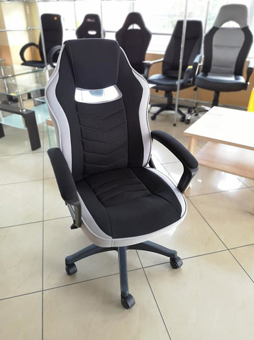 Крісло поворотне CAMARO чорне / сіре Дніпро - фото 8