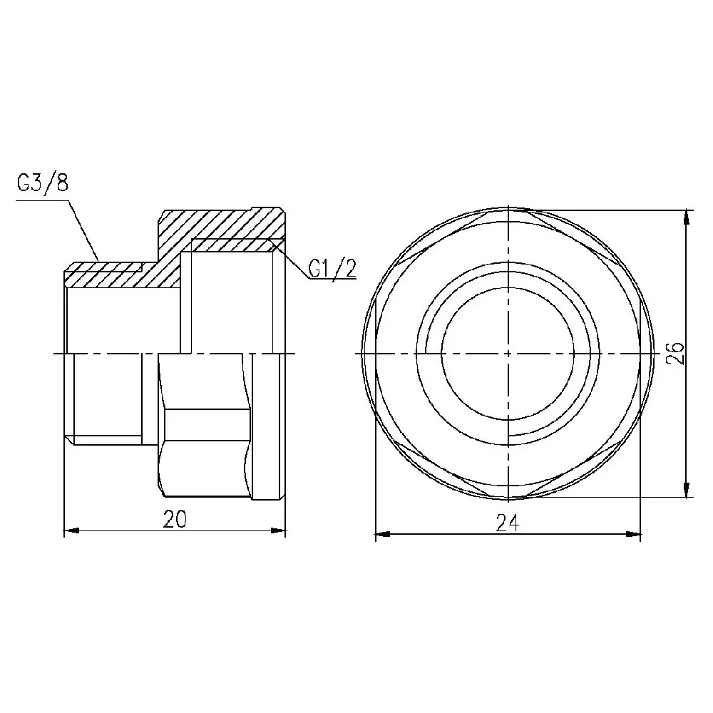Перехід Thermo Alliance Forte 1/2"х3/8" ВН SF360159 Київ - фото 11