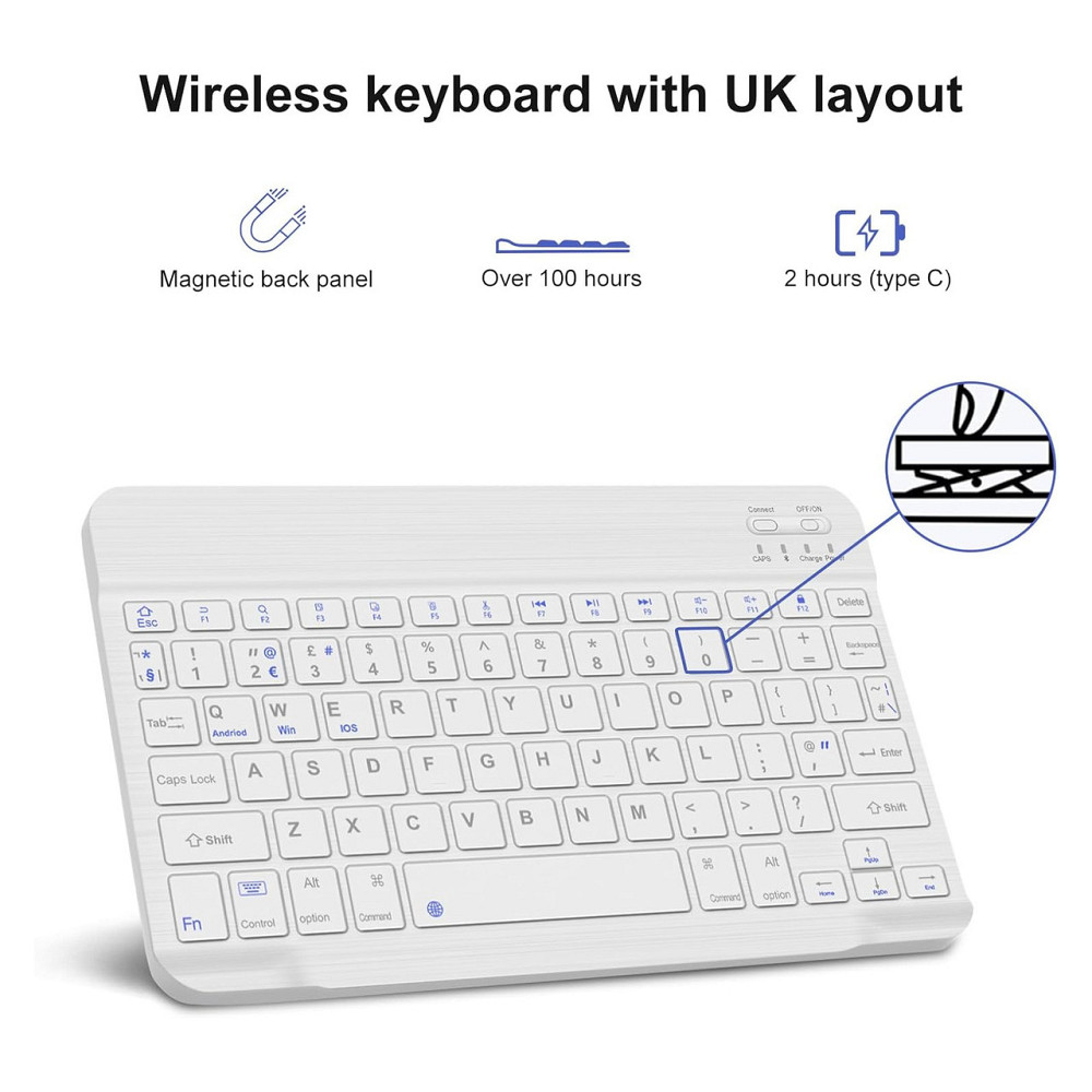 Клавіатурний чохол SENGBIRCH для iPad Air 11 M3 2025/M2 2024 Світло-зелений QWERTY знімна Bluetooth клавіатура Київ - фото 4