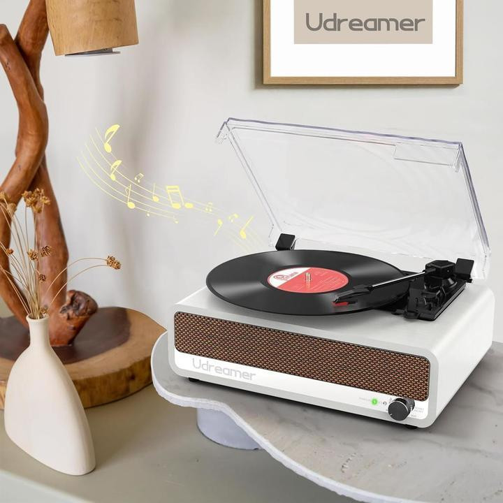 Виниловый ретро-проигрыватель Udreamer UD002 с функцией Bluetooth USB и динамиками Днепр - изображение 3