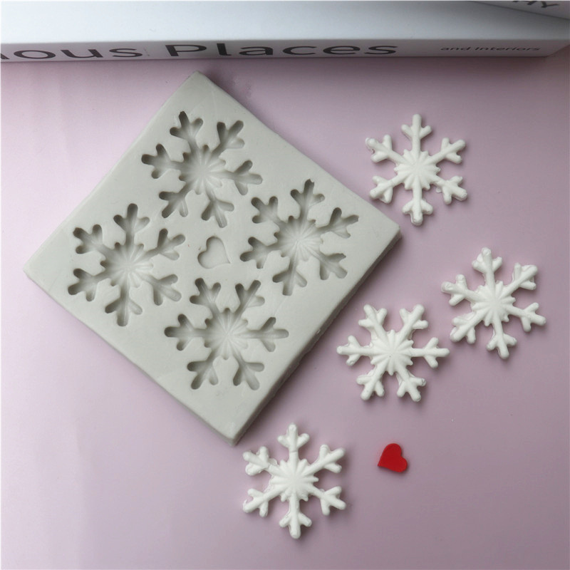 Силиконовый молд Снежинкии 82 на 82 мм серый Киев - изображение 4