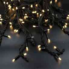 Гирлянда-бахрома (Icecle-Lights) 150 Short curtain-WW-2 наружная, пров.:черный, 10м (Белый-теплый) 7403 Одесса