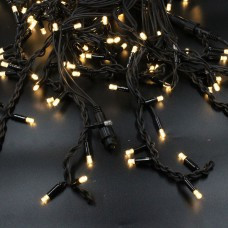 Гирлянда-бахрома (Icecle-Lights) 150 Short curtain-WW-2 наружная, пров.:черный, 10м (Белый-теплый) 7403 Одеса - фото 1