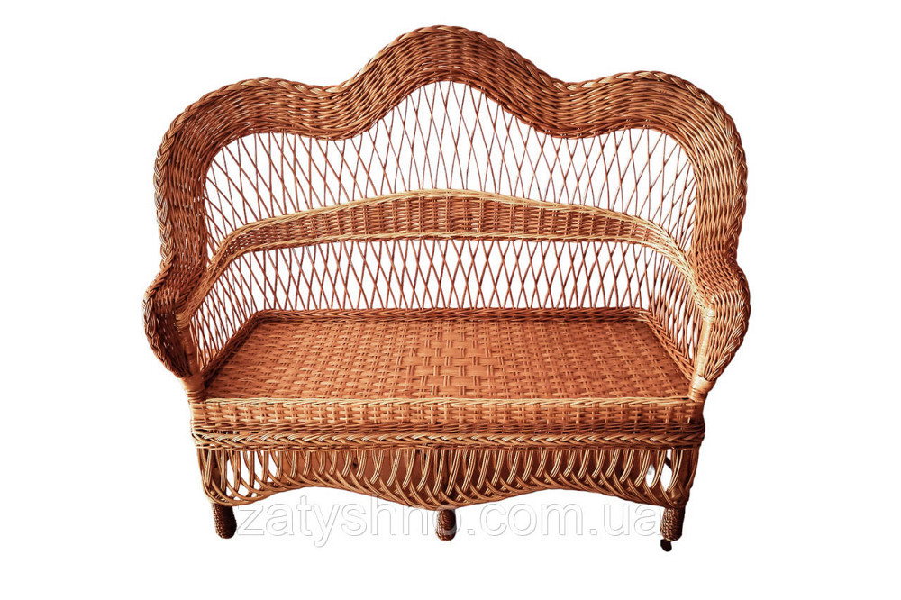 Плетений диван прямий із лози натуральний Київ - фото 1