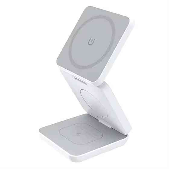 Бездротовий зарядний пристрій 3в1 YIKD (MagSafe) - Чорний, Без кейсу Киев