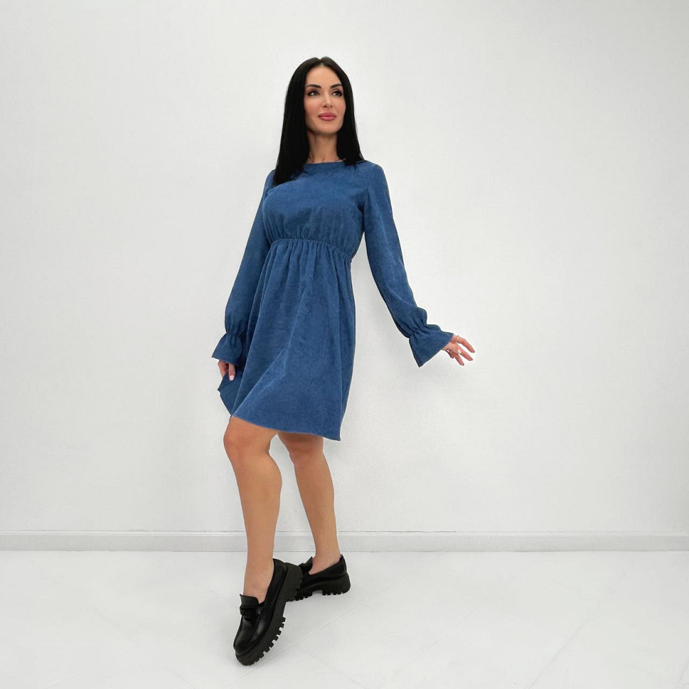 Вельветовое платье с завышенной талией Wesley 46-48, Трехнитка начес, Джинс Киев - изображение 2