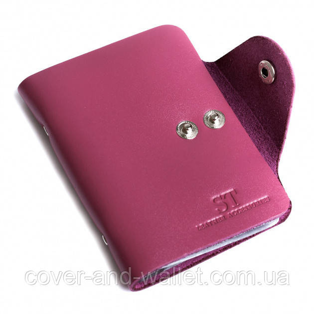 Яскрава маленька жіноча візитниця з шкіри ST Leather Київ - фото 6