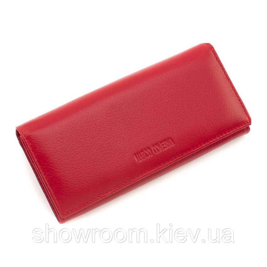 Жіночий шкіряний зручний гаманець Marco Coverna (051) червоний Київ - фото 5
