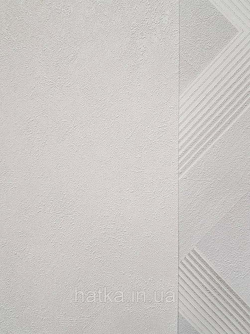 Шпалери вінілові на флізеліні Sintra Simmetria метрові під штукатурку молочні білі 524602 Київ - фото 3