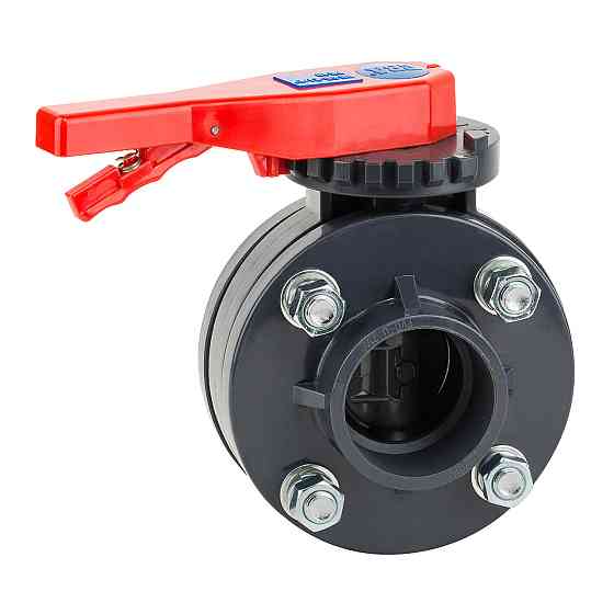 Кран (затвор) ПВХ метелик Era d140 мм під клей Київ