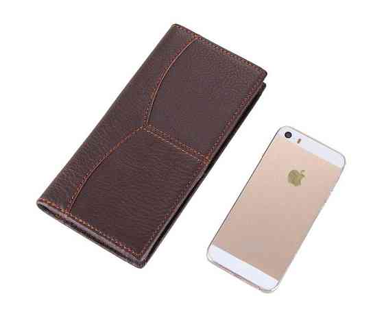 Гаманець чоловічий в гладкій шкірі Коричневий (Vintage) Київ