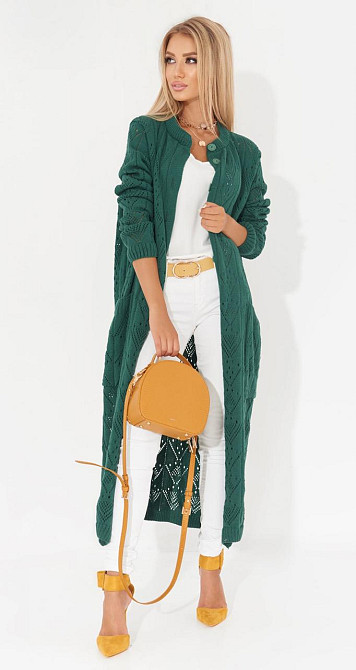 Ажурний кардиган із кишенями (48-52) Київ - фото 2