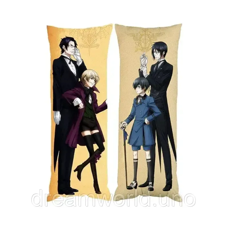 Подушка дакимакура Себастьян Сиэль Алоус Клод Темный Двурецкий декоративная пардовая подушка для обнимания двусторонняя Харьков - изображение 1