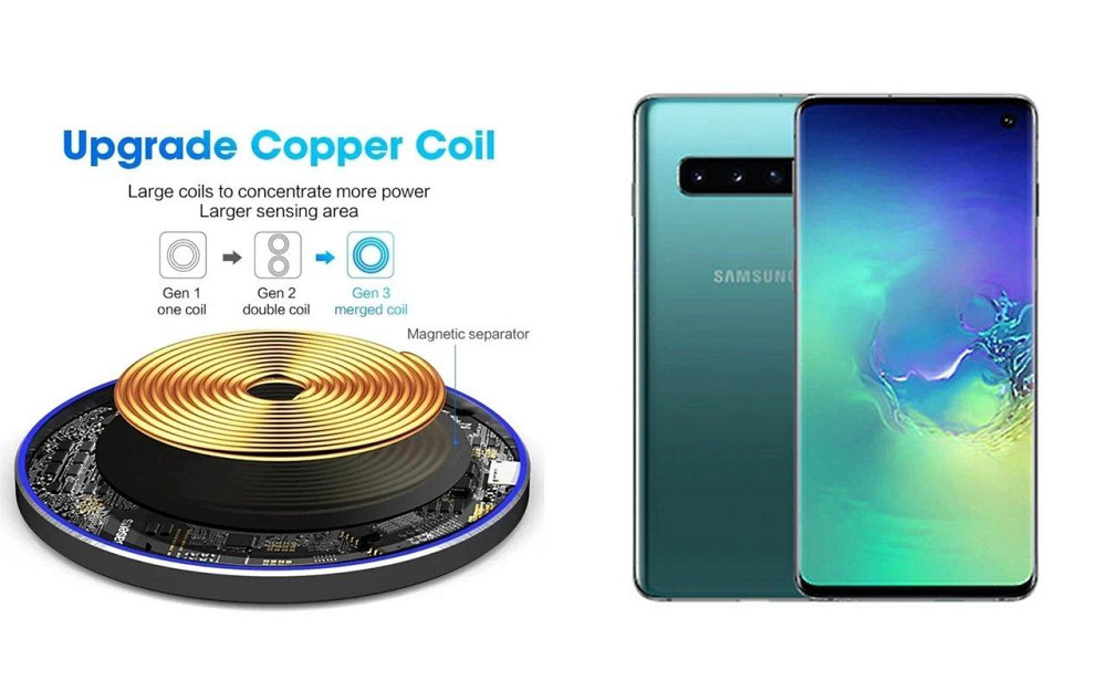 Бездротовий зарядний пристрій Copper до 30W для Motorola Moto G75, USB-C, LED Київ - фото 2