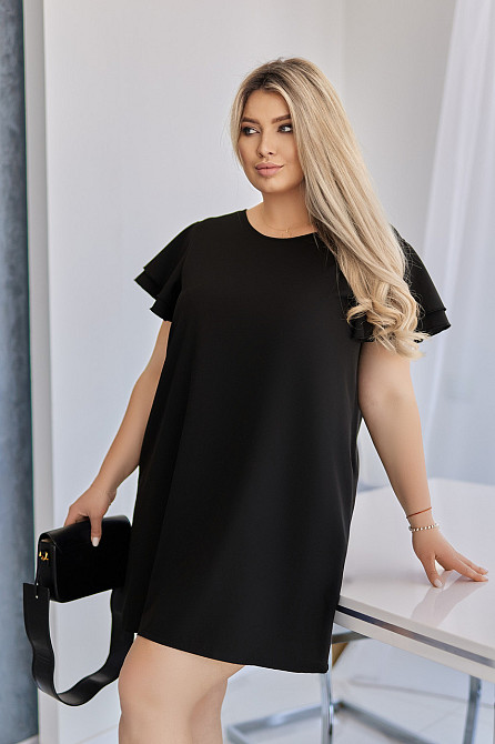 Сукня літня з воланами на плечах Fiesta 42-44, Чорний Київ - фото 4