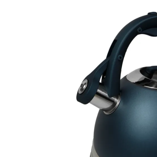 Чайник 3л нержавіюча сталь зі свистком з ручкою "soft-touch" блакитний 861 KAMILLE Житомир