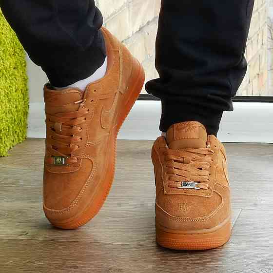 Кросівки Nike Force Руді Жіночі Форси Замшеві Коричневі Найк (розміри: 37,38,39,40,41) Дніпро