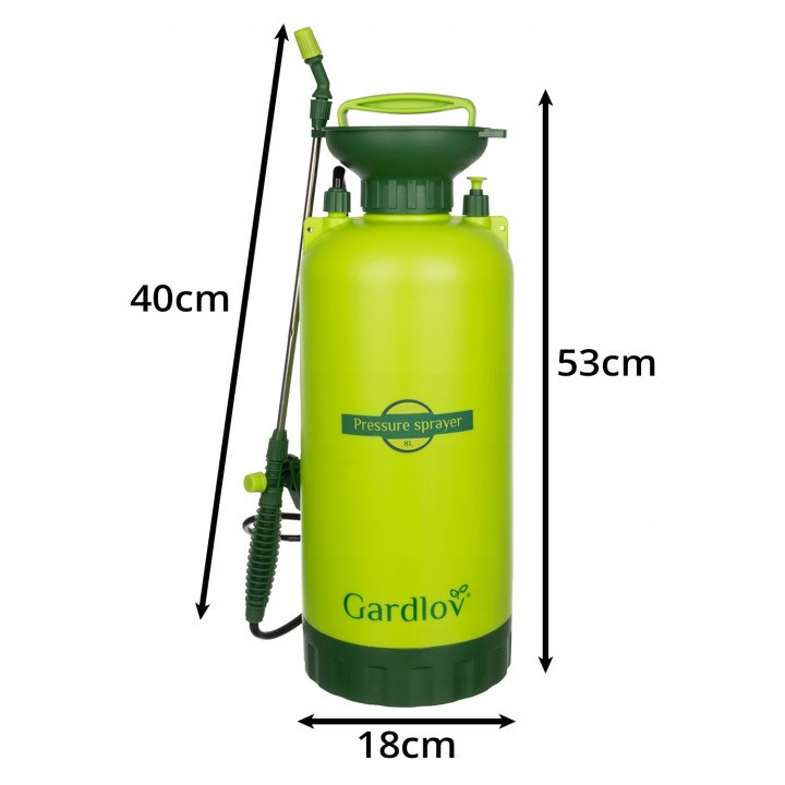 Садовый опрыскиватель ручной помповый 8 л ,шланг 140 см Gardlov (25430) Нововолынск - изображение 8