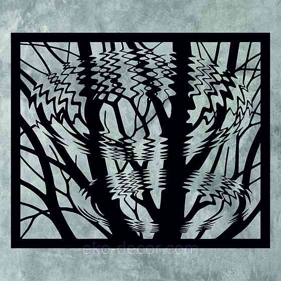 Настенный декор Панно   «Дерево» 70*60 см, Черный Киев