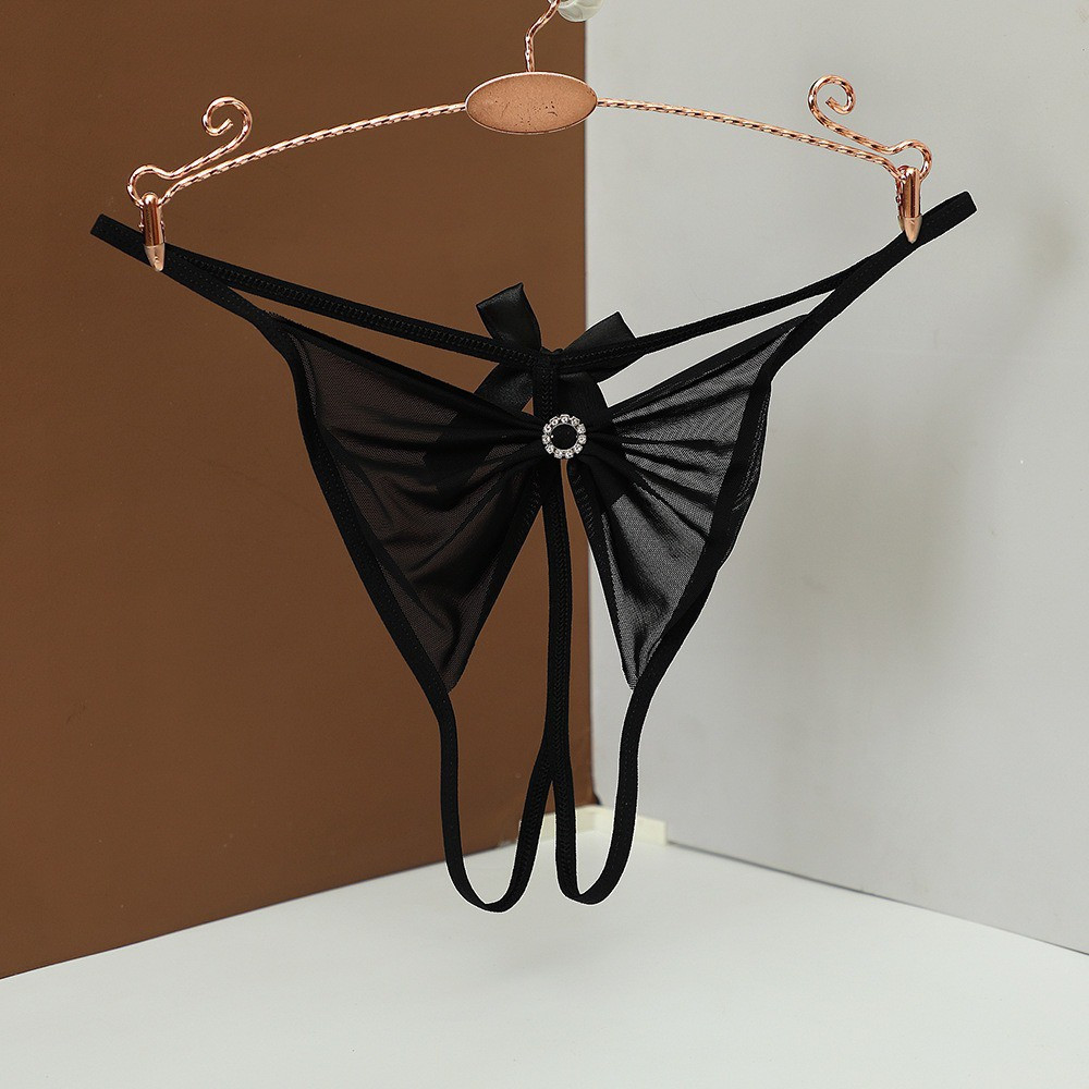 Трусики з розрізом у формі бантика one size чорний Київ - фото 1