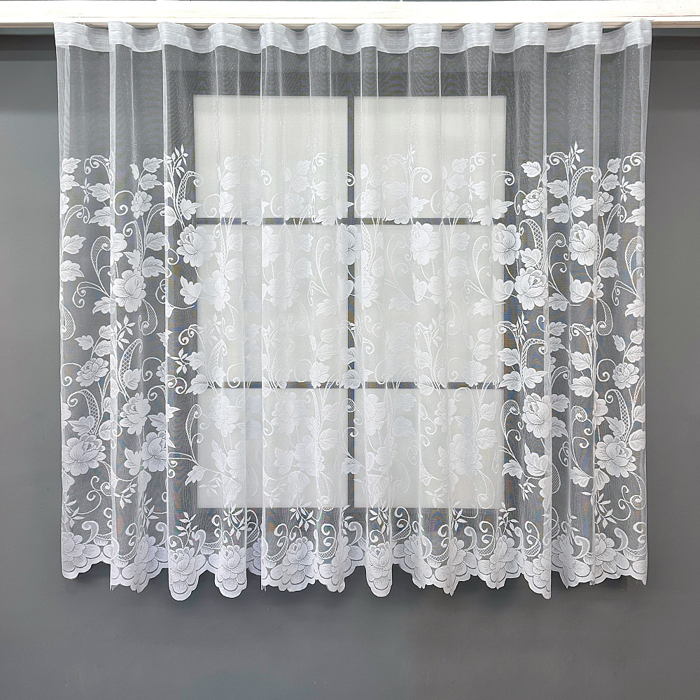 Тюль VR-Textil 691т Жаккард Белый 300х160 см (40-360) Киев - изображение 1