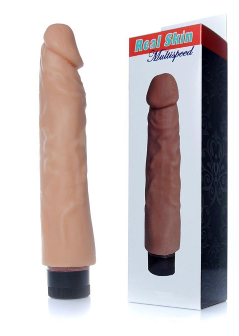 Вібратор - Real Skin Multispeed Flesh, 23 см Sex Aura Київ - фото 1