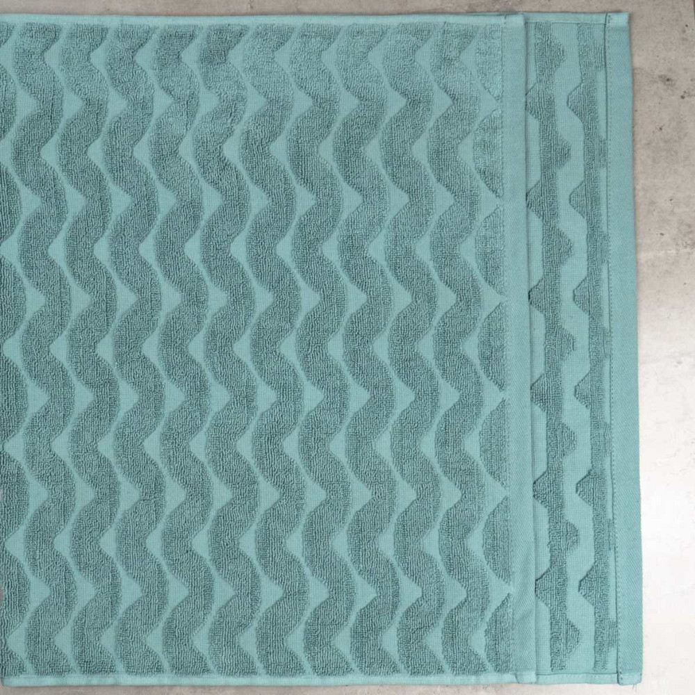 Махровий рушник для обличчя та рук Жакардовий Хвиля GM Textile 50х90см 500г/м2 (М'ята) Суми - фото 4