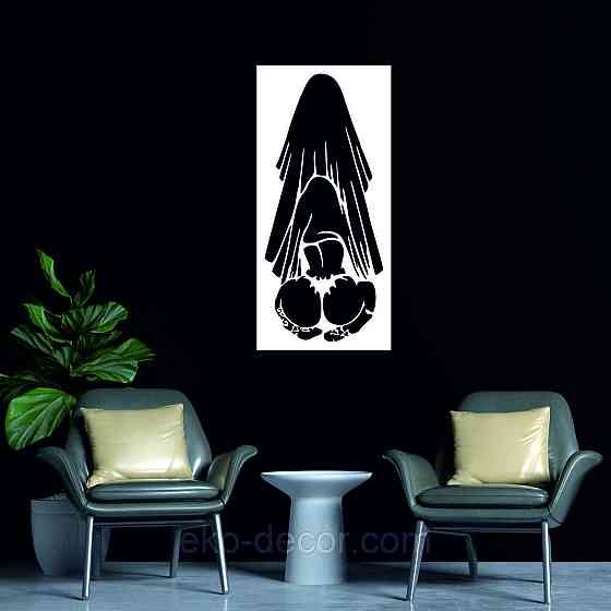 Декоративное настенное Панно «По взрослому», Декор на стену 50*23 см, Белый Киев