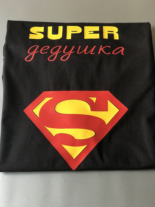 Мужская футболка с надписью SUPER ДЕДУШКА Черновцы - изображение 1