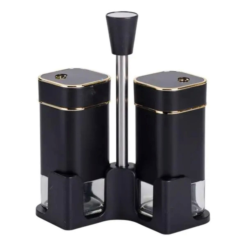 Yiwu Набір для спецій на підставці 2 баночки для солі та перцю по 120 мл HP-1305 Киев - изображение 1