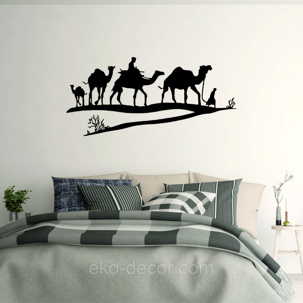 Декоративне настінне Панно «Караван» Декор на стіну 70*33 см, Чорний Київ - фото 6