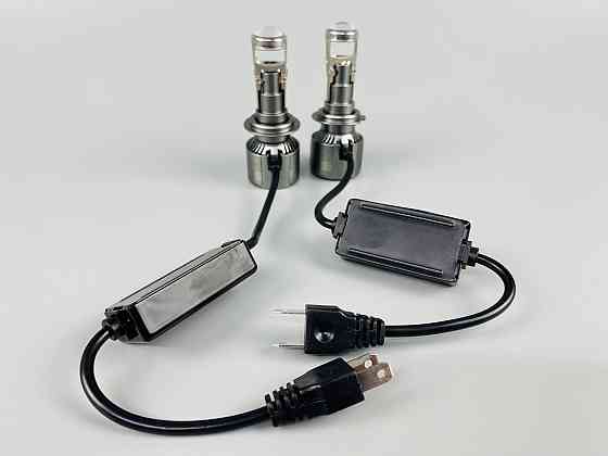 Лампа світлодіодна комплект 2 шт. 12 V 90 W set (реальних ватів) LED + лінза + цоколь H7 Мукачево