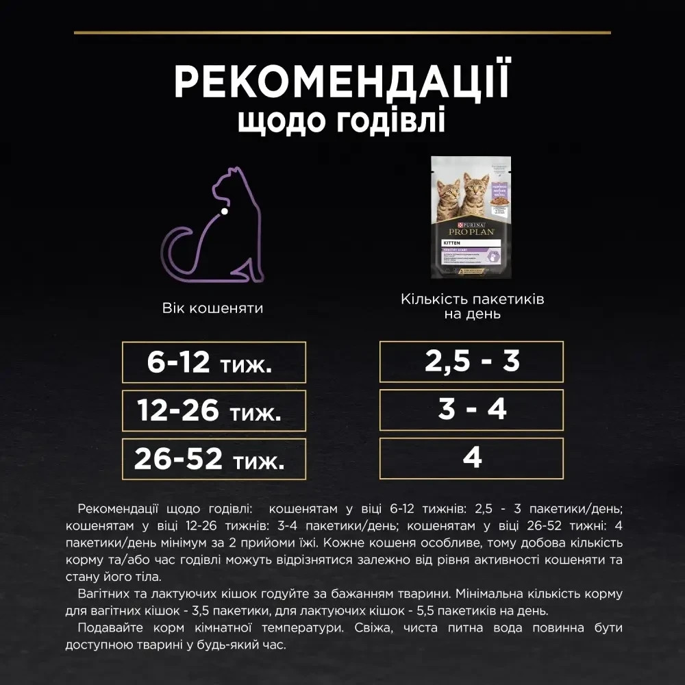 Вологий корм PRO PLAN Kitten Healthy Start для кошенят, шматочки у підливці, з індичкою, 85 г Київ - фото 9