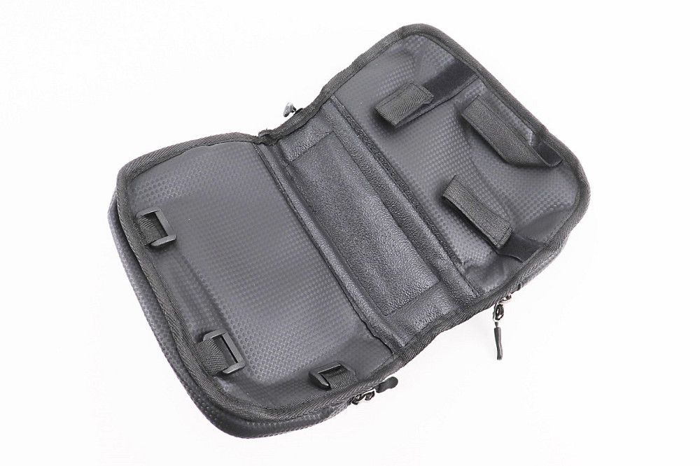 Сумка-штани на раму з тримачем телефону 170х90мм, бічні відділення, кріпл. на липучці, вологозахисна, під карбон Київ - фото 3